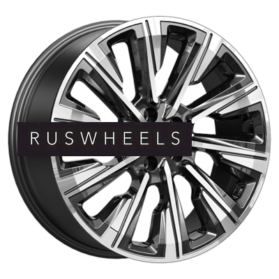 Диски КИК 7,5x19/5x114,3 ET39 D66,1 Галего (КС1039) Алмаз черный