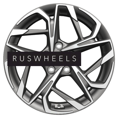Диски Khomen Wheels 7x17/5x114,3 ET45 D60,1 KHW1716 (Changan/Geely/Lexus/Toyota) Gray-FP (конус)