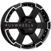 Диски КИК 7x16/6x139,7 ET38 D100,1 M56 (КС593) Алмаз черный