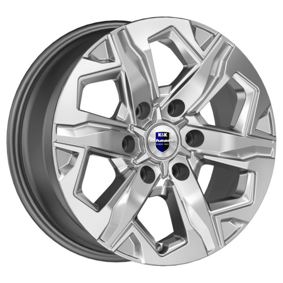 Диски КиК 7.5\R17 6*139.7 ET25 d106.1 Дарк платинум Диски КиК 7.5\R17 6*139.7 ET25 d106.1 Дарк платинум