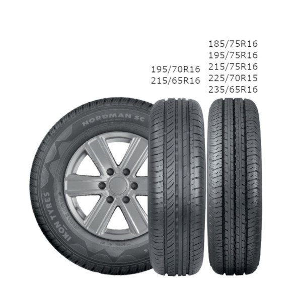 Шины Ikon 195/70 r15c NORDMAN SC 104/102S