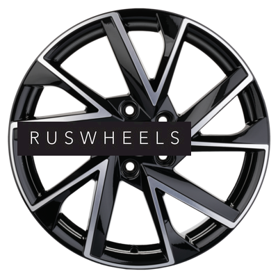 Диски Khomen Wheels 7x17/5x114,3 ET45 D60,1 KHW1714 (Changan/Geely/Lexus/Toyota) Black-FP
